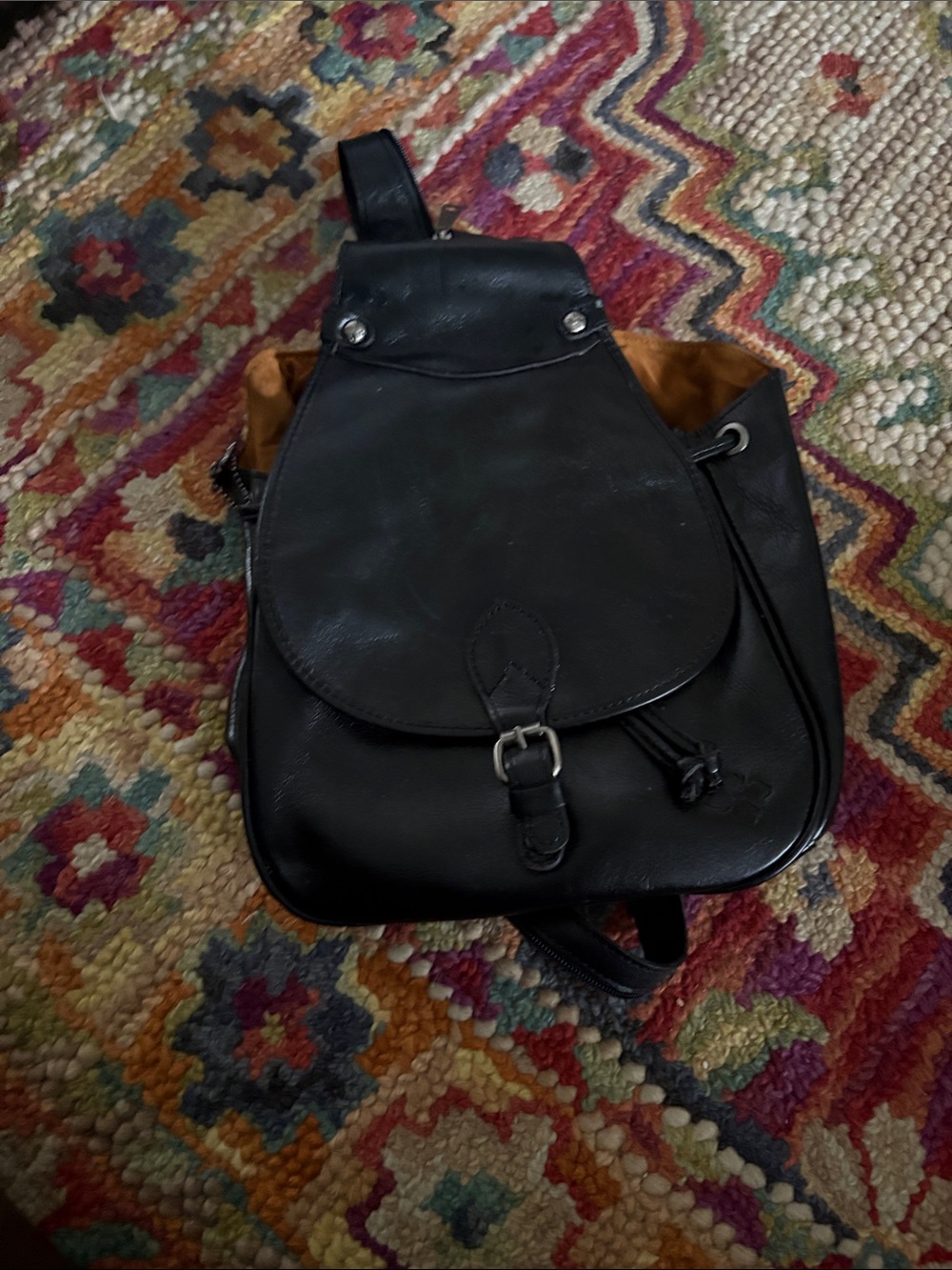 Patricia Nash black Leather Backpack